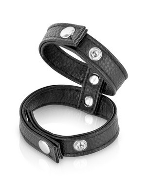 Double leather cockring