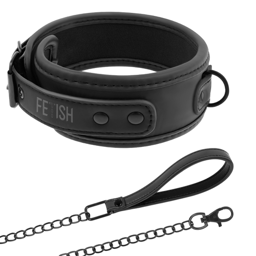 Sub collar & leash black