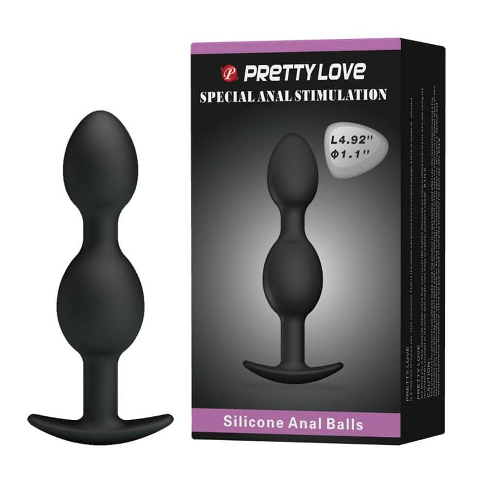 Silicone anal balls