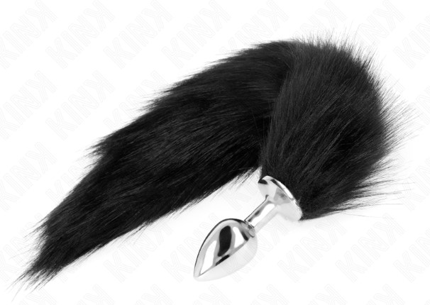 Anal plug S w. black foxtail