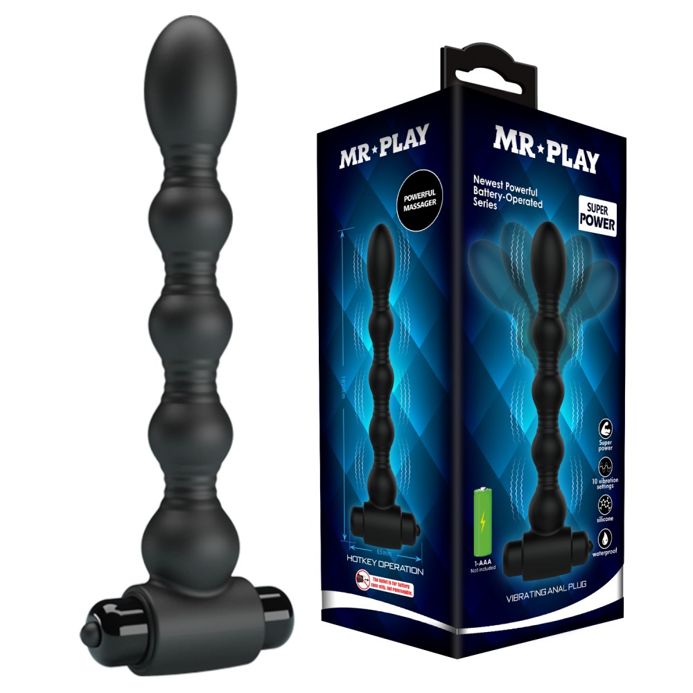 Mr.Play vibrating beaded anal plug