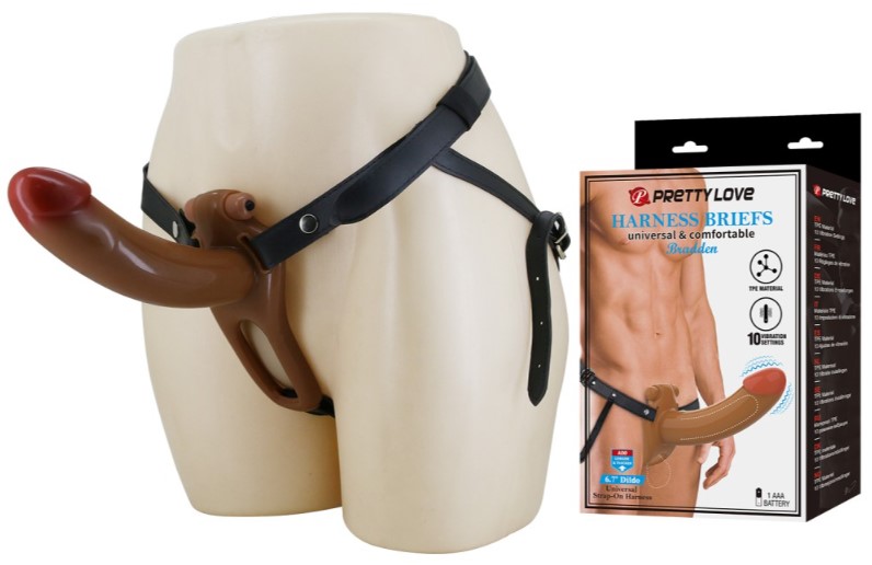 Bradden harness w. 6,7inch dildo