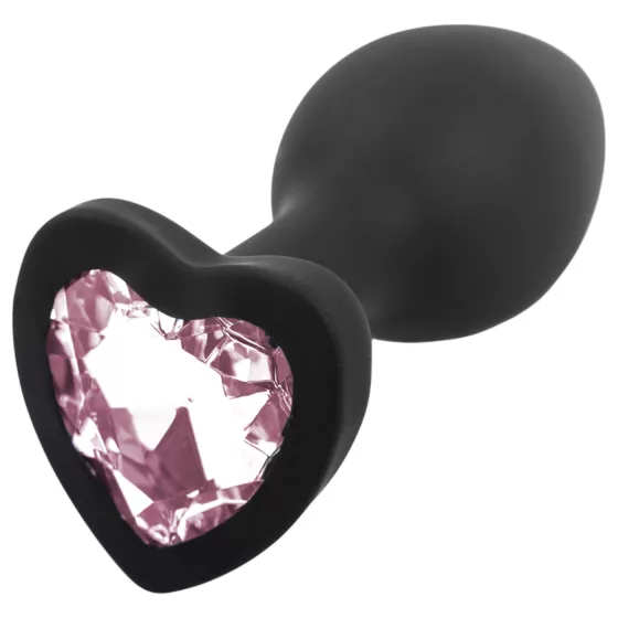Sunfo sil.plug heart pink S