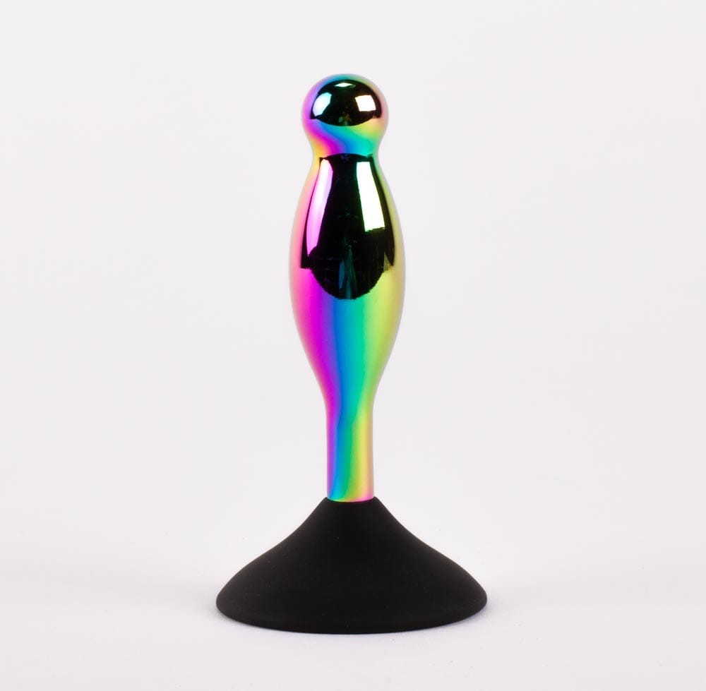 Booty call L metal plug- rainbow