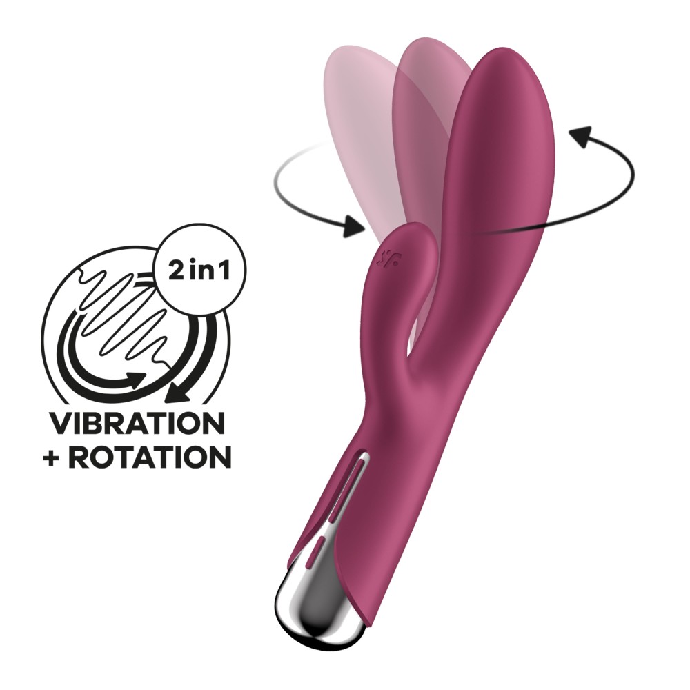 Spinning rabbit vibro red