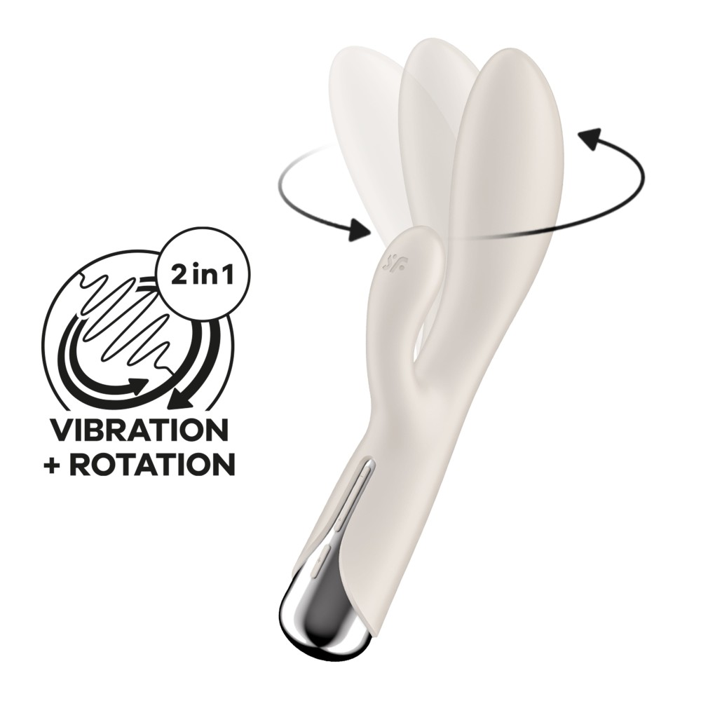 Spinning rabbit vibro beige