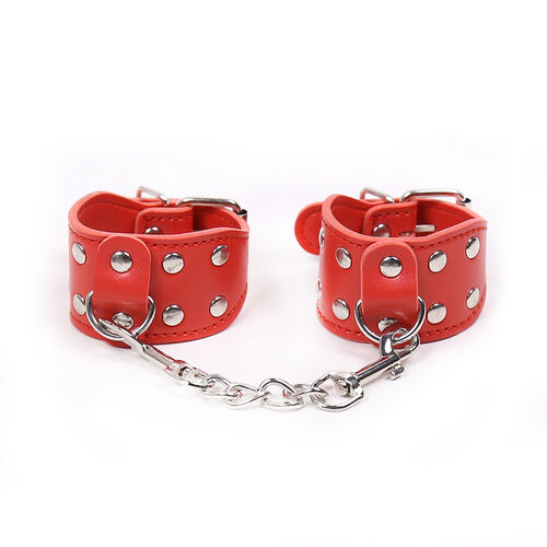 Red wrist metallic chain