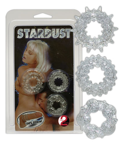 Stardust set 3 clear rings