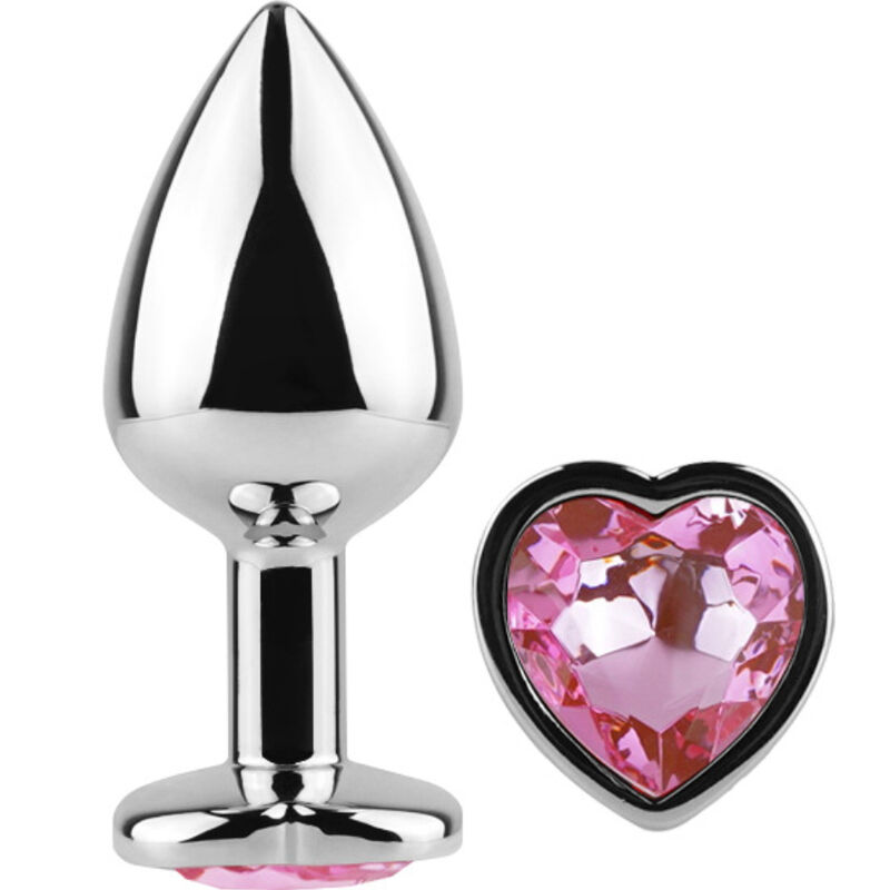 Jew.pink metal plug heart S