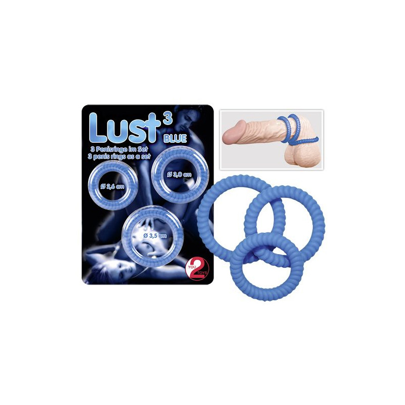Lust 3-rings blue