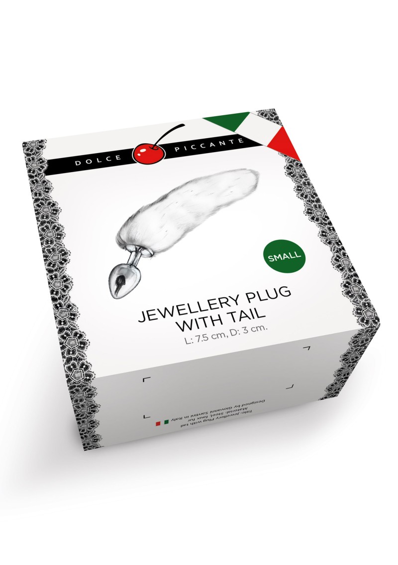 Jewelry silver plug w.tail