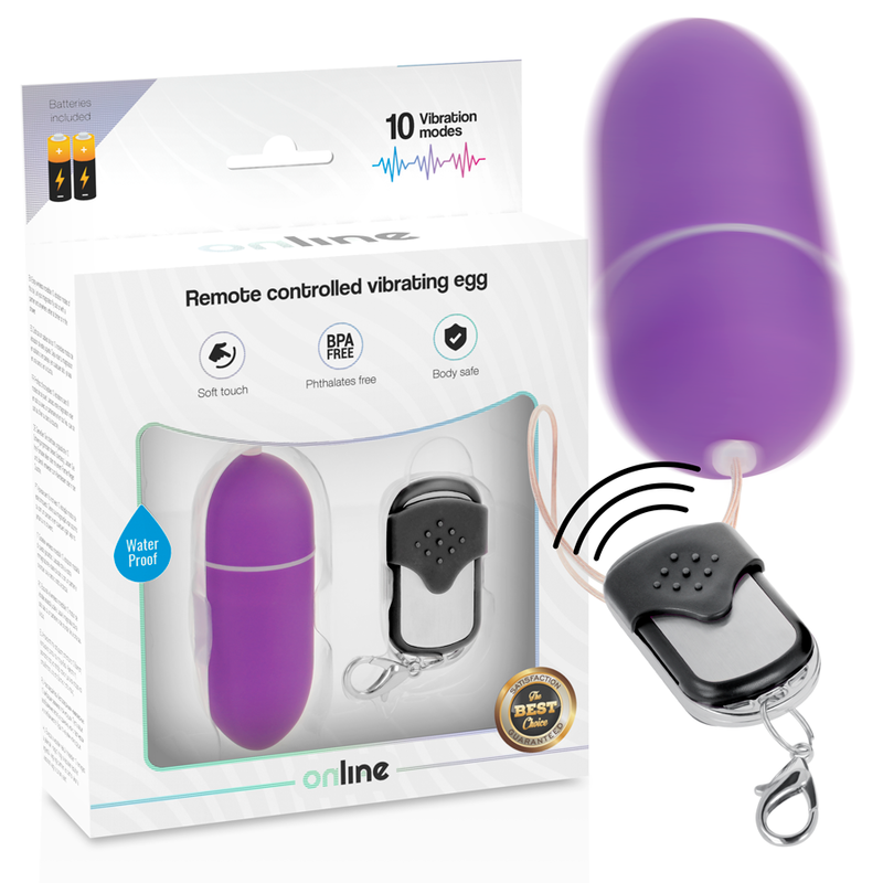 Remote vibrating egg lila