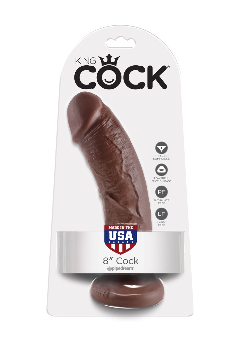 King Cock 8inch brown