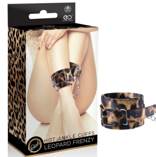 Leopard frenzy ankle cuffs