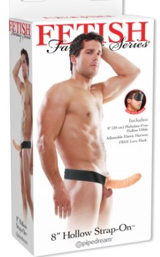 Hollow 8inch flesh strap-on