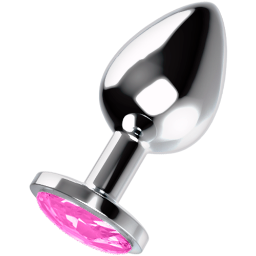 Metal anal plug L pink